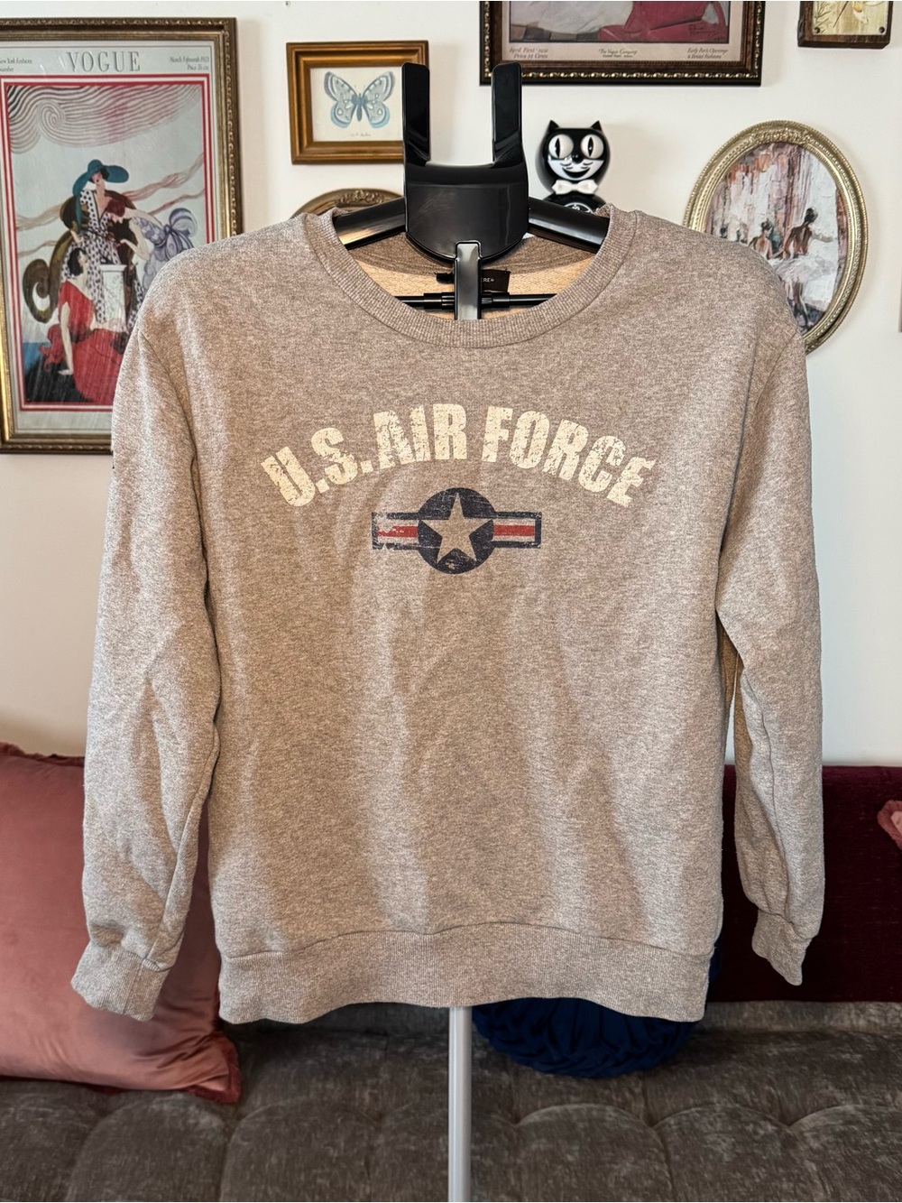 U.S. Air Force Heather Gray Crewneck Sweatshirt